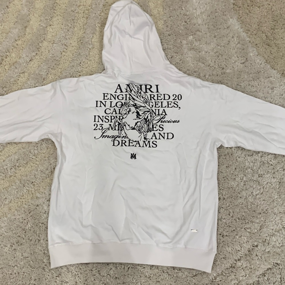 Amiri White Imaginations & Dreams Hoodie Pullover Men’s size Large - Picture 2 of 2